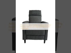 เก้าอี้สําเนียงกับ Ottoman Set Velvet Reclining Reading Armchair with Adjustable Backrest สําหรับห้องนั่งเล่น