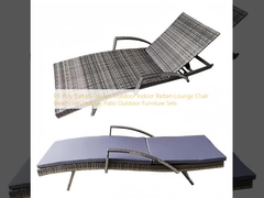 PE Poly Rattan Garden Outdoor Indoor Rattan Lounge Chair Beach Sun Holiday Patio ชุดเฟอร์นิเจอร์กลางแจ้ง